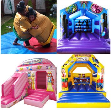 Bouncy castle and sumo suits